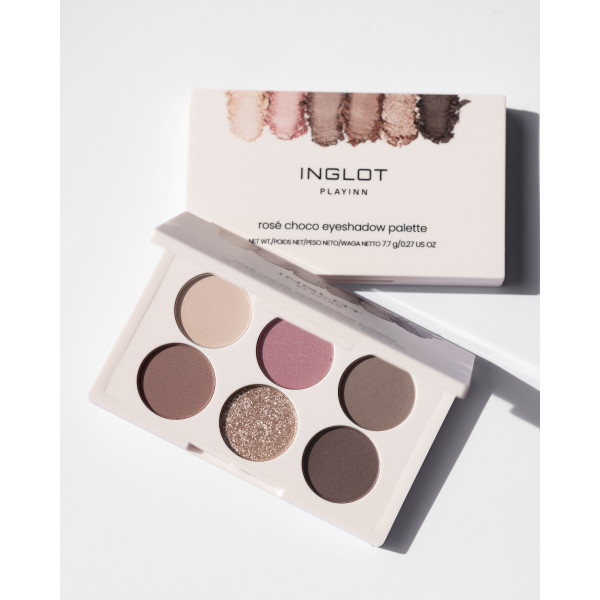 Paleta za oči INGLOT PLAYINN Rosé Choco Eyeshadow Palette